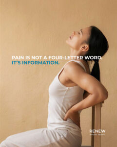 "Pain is not a four letter word"